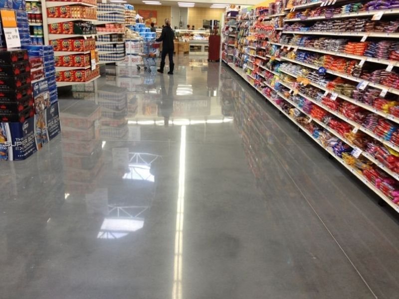 ứng dụng sàn bê tông mài