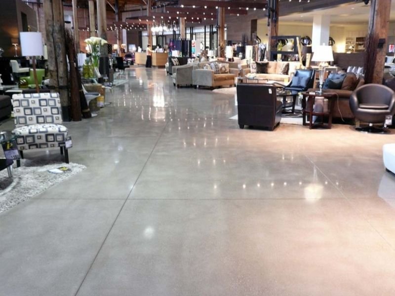 ứng dụng sàn bê tông mài