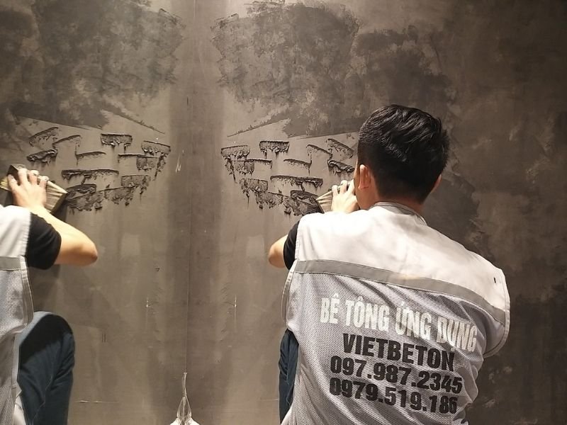 sơn hiệu ứng, tường hiệu ứng bê tông 