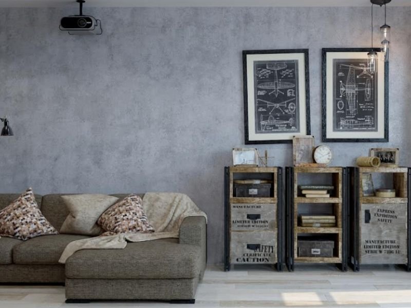 ứng dụng của tường hiệu ứng bê tông