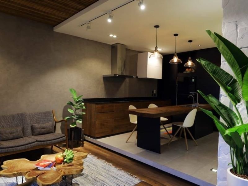 ứng dụng của tường hiệu ứng bê tông