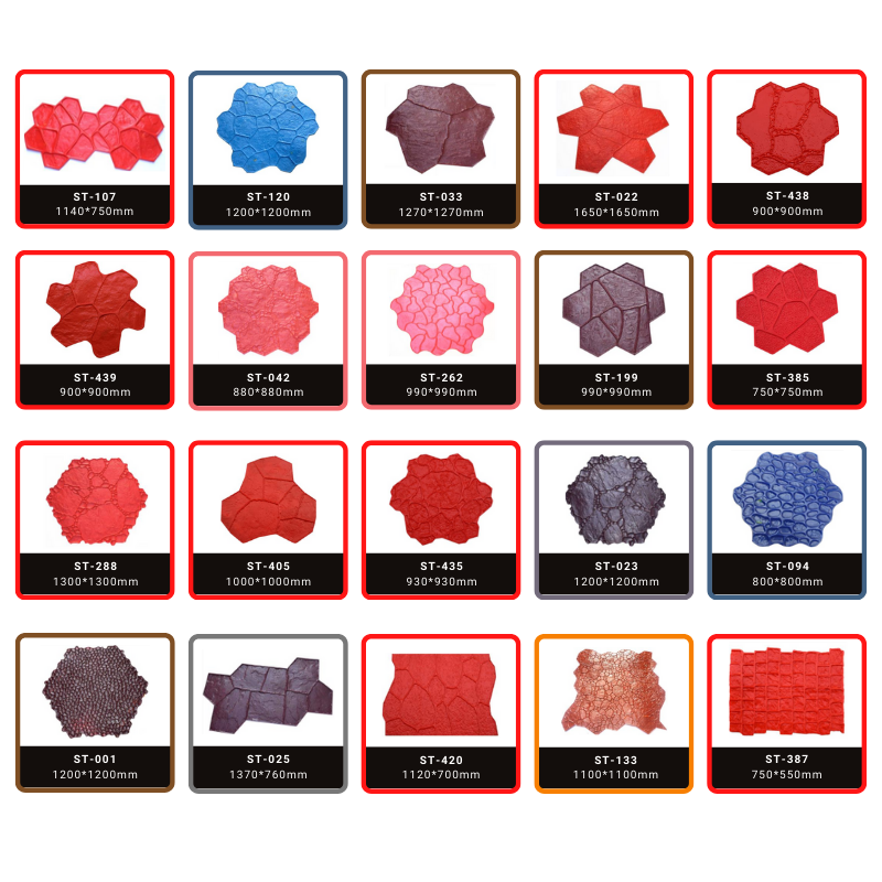 Một số mẫu khuôn bê tông áp khuôn giả đá.