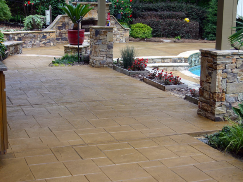 Bê tông áp khuôn rất linh hoạt về màu sắc và kết cấu (Ảnh sưu tầm)