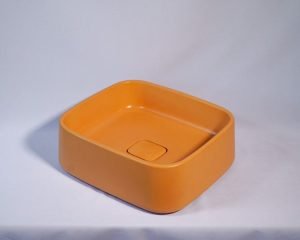 Lavabo, chậu rửa bê tông chữ nhật cao 125mm