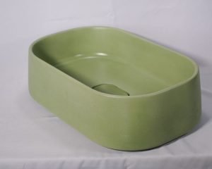 Lavabo, chậu rửa bê tông chữ nhật cao 145mm