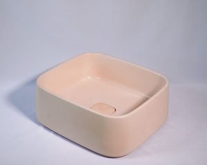 Lavabo, chậu rửa bê tông chữ nhật cao 155mm