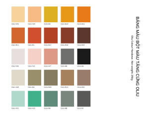 Bảng màu bê tông áp khuôn.